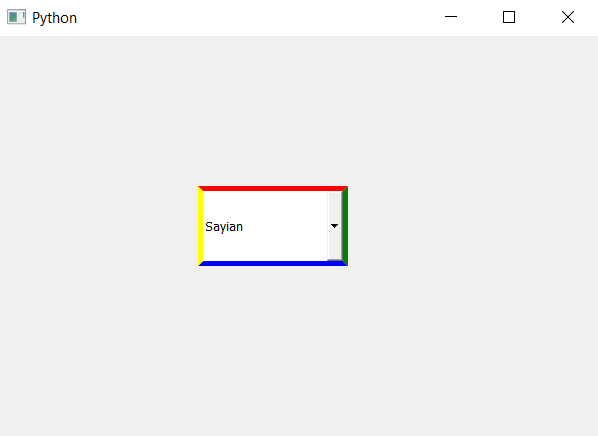 PyQt5组合框 不可编辑和关闭状态下的不同边框颜色
