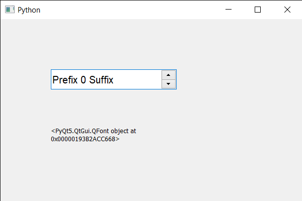 PyQt5 QSpinBox - 如何获得旋转框的字体