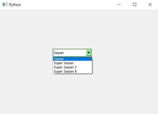 PyQt5 - 当组合框处于打开状态时的背景颜色