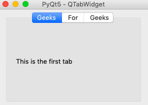 PyQt5 - QTabWidget
