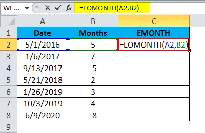 如何使用Excel中的MONTH和EOMONTH函数--公式示例
