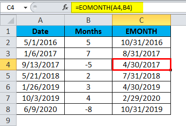如何使用Excel中的MONTH和EOMONTH函数--公式示例
