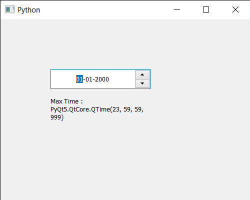 PyQt5 QDateEdit - 删除可设置的最大时间