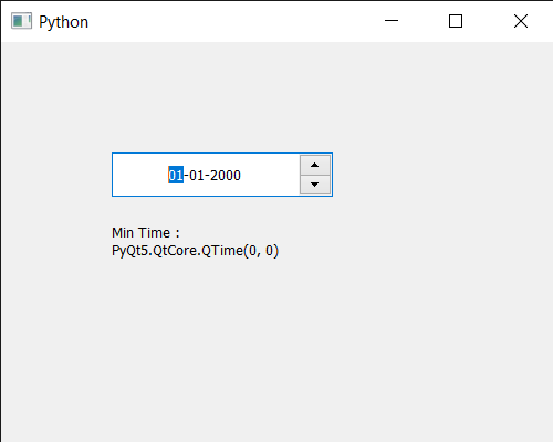 PyQt5 QDateEdit - 移除可设置的最小时间