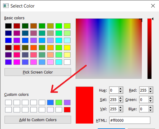 PyQt5 QColorDialog - 获取颜色对话框选项
