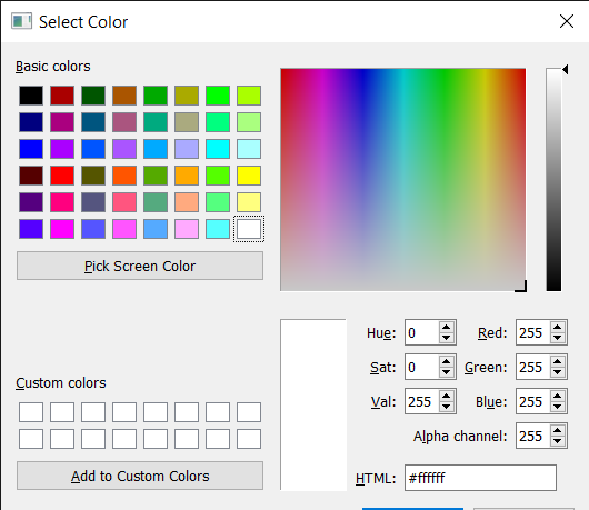 PyQt5 QColorDialog - 设置多个颜色对话框选项
