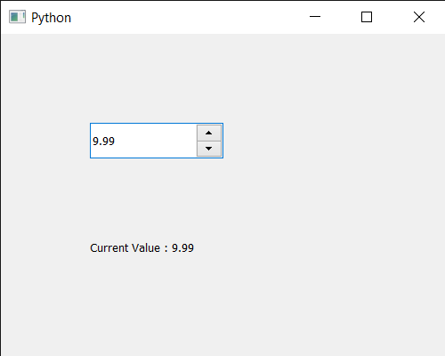 PyQt5 QDoubleSpinBox - 获取当前值