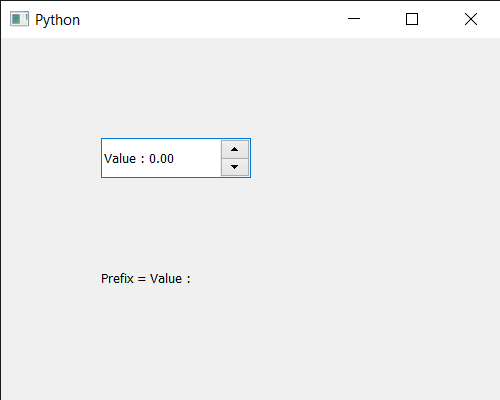 PyQt5 QDoubleSpinBox - 获取前缀