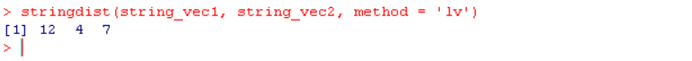如何在R语言中计算Levenshtein距离？