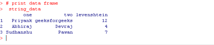 如何在R语言中计算Levenshtein距离？