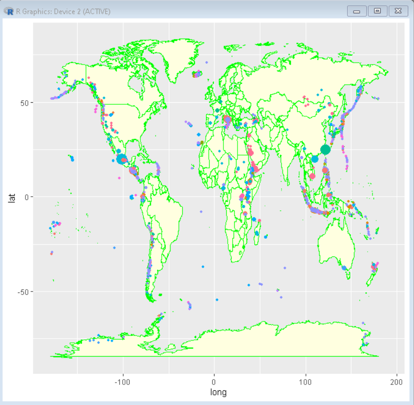 如何用R语言中的ggplot2制作世界地图？