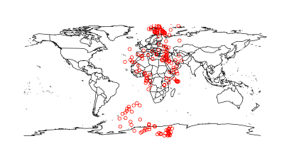 在R语言中向世界地图添加数据点