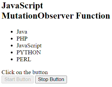JavaScript MutationObserver函数