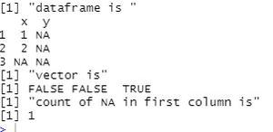 在R中计算DataFrame列中的NA值的数量