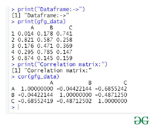 在R中从相同数据类型的DataFrame创建一个相关矩阵