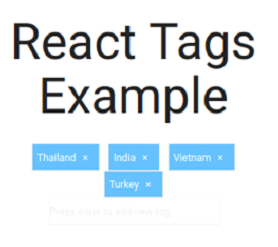 如何在ReactJS中添加标签输入？