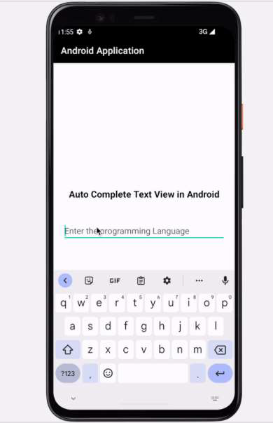 AutoCompleteTextView以及如何使用Android创建它
