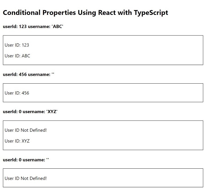 使用TypeScript的React的条件属性