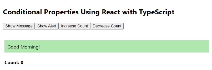 使用TypeScript的React的条件属性