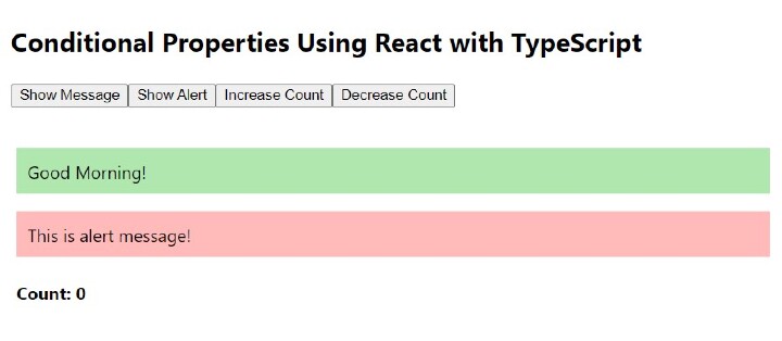 使用TypeScript的React的条件属性