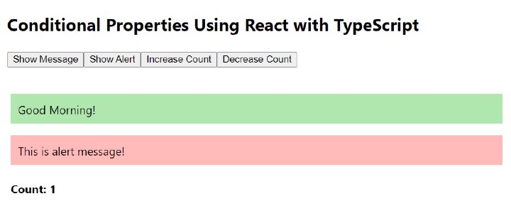 使用TypeScript的React的条件属性