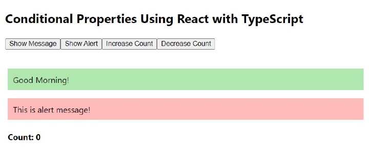 使用TypeScript的React的条件属性