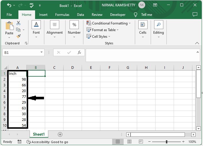 如何在Excel中把英寸转换为英尺、厘米或毫米？