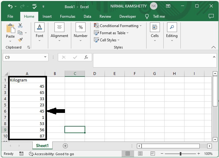 如何在Excel中把公斤转换成石块和英镑？