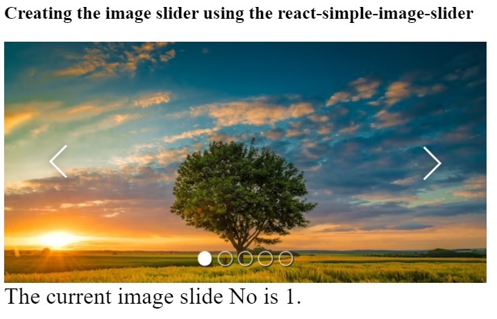 如何在ReactJS中创建一个图像滑块？