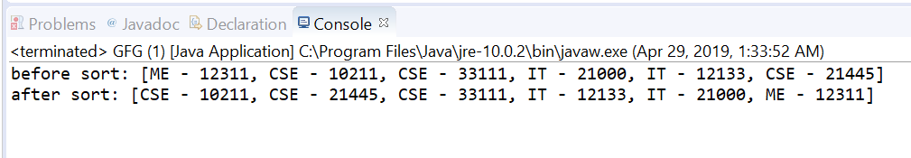 Java中的比较器thenComparingInt()方法及示例