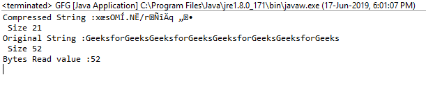 Java中的Deflater getBytesRead函数及示例