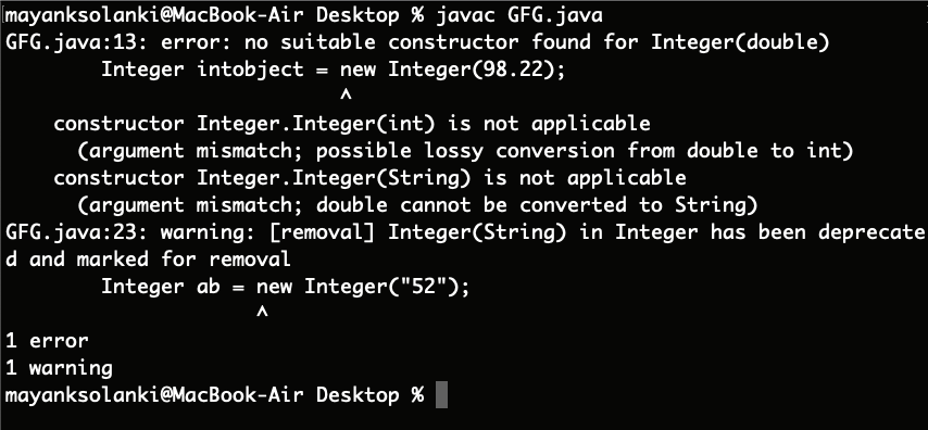 Java中的整数intValue方法