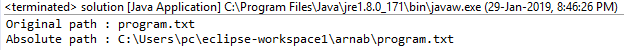 Java中的文件getAbsolutePath方法及示例