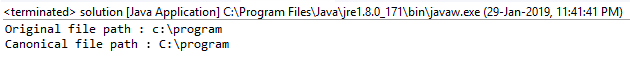 Java中的文件getCanonicalFile方法及示例