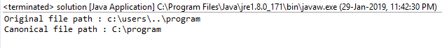 文件 getCanonicalPath方法在Java中的例子