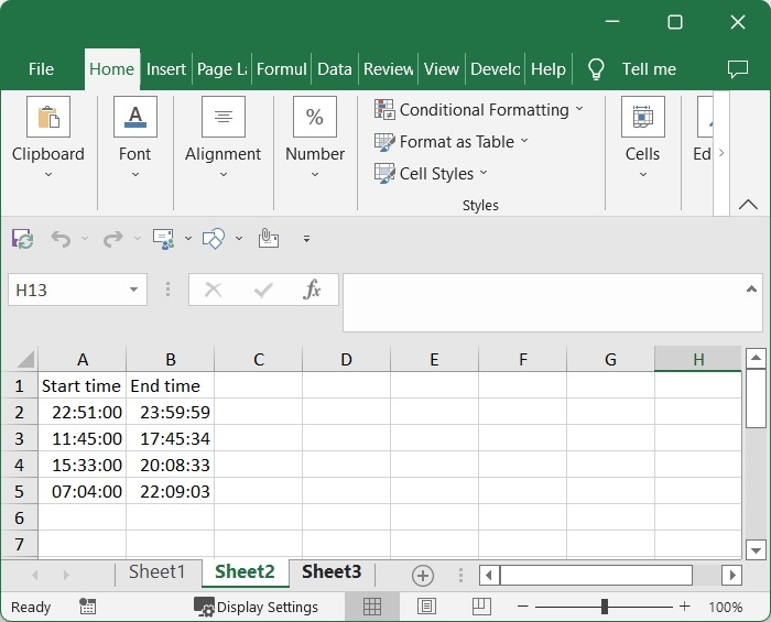 如何在Excel中把两个时间差转换为数字小时/分钟/秒