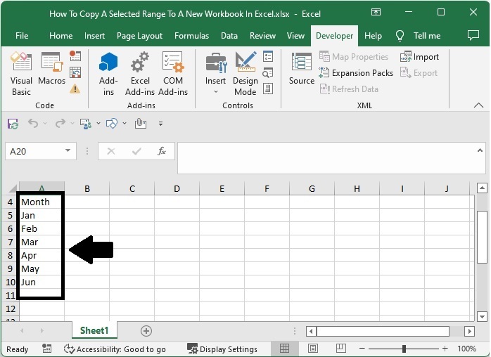 如何将选定的范围复制到Excel的新工作簿中？