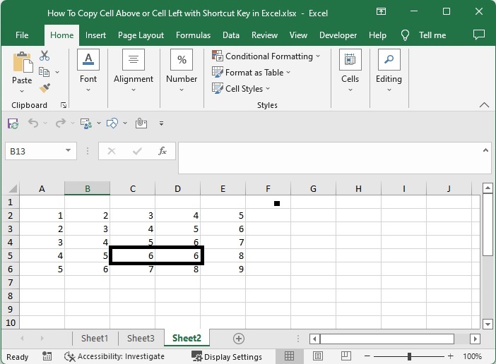 如何在Excel中用快捷键复制上面的单元格或左边的单元格？