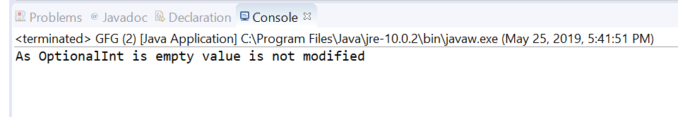 Java中的OptionalInt ifPresent方法及示例