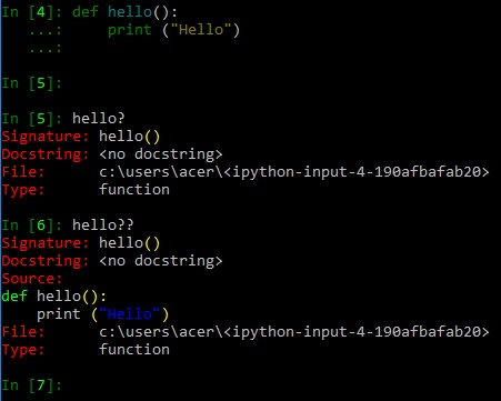 IPython - 动态对象自省