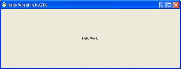 PyGTK - Hello World