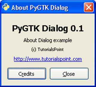 PyGTK - AboutDialog类
