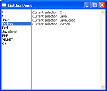 wxPython - ListBox & ListCtrl类