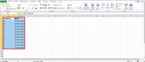 如何在 Excel 中突出显示包含周末日期的行