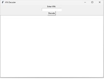 Python 创建GUI来从VIN号码中提取信息