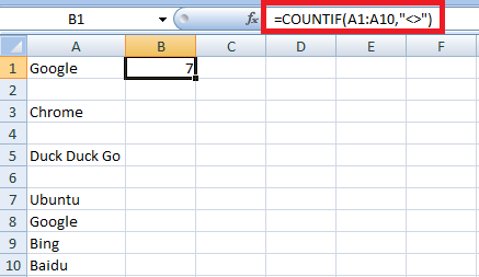 Excel 计数函数COUNTIF和COUNTIFS
