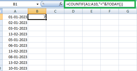 Excel 计数函数COUNTIF和COUNTIFS