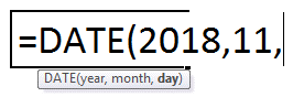 Excel 使用日期函数