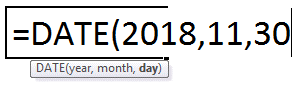 Excel 使用日期函数