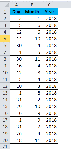Excel 使用日期函数